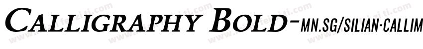 Calligraphy Bold字体转换